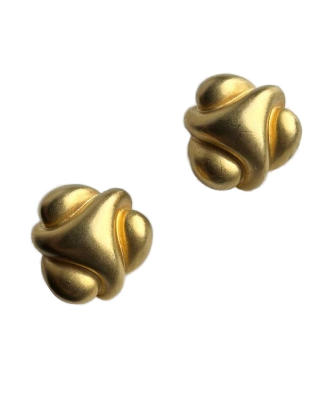 KENNETH JAY LANE Золотые металлические клипсы, фото 3