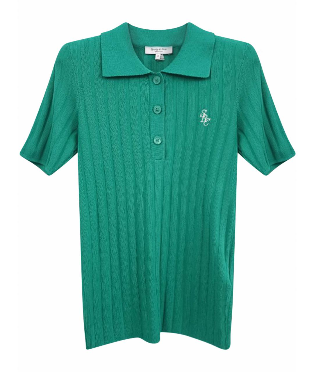 SPORTY AND RICH Бирюзовая полиамидовая футболка, фото 1