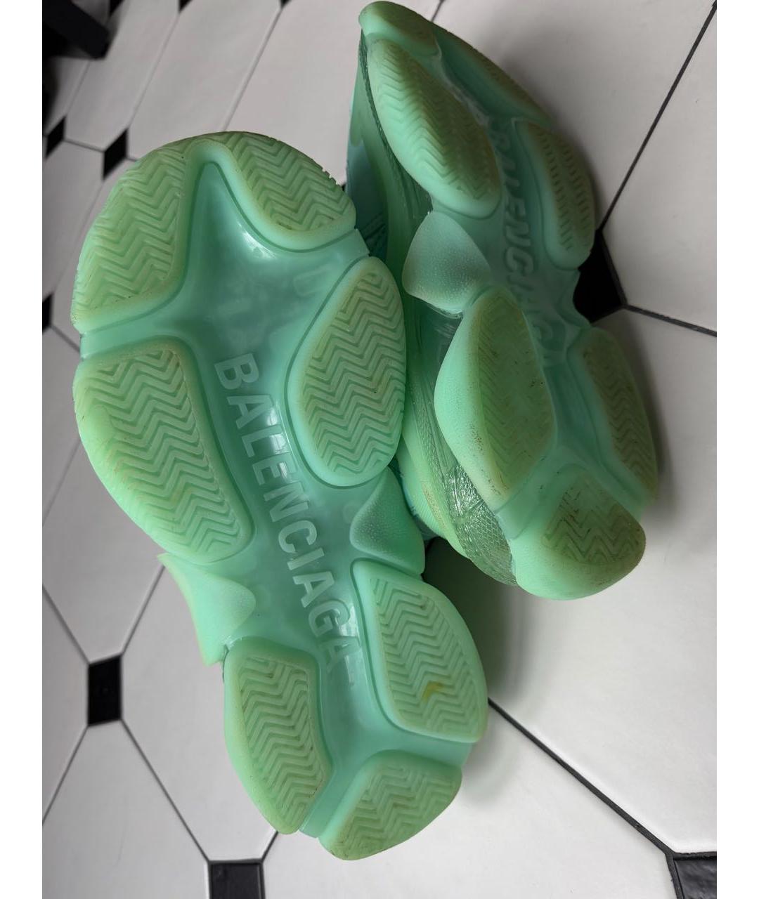 BALENCIAGA Бирюзовые кроссовки, фото 6