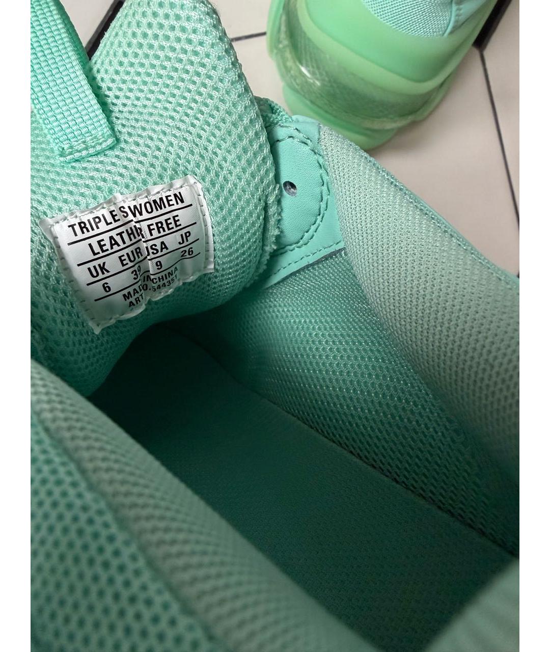 BALENCIAGA Бирюзовые кроссовки, фото 5