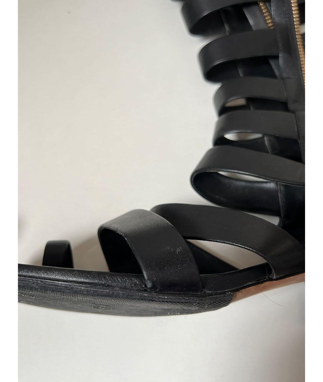 CHANEL Черные кожаные сапоги, фото 8