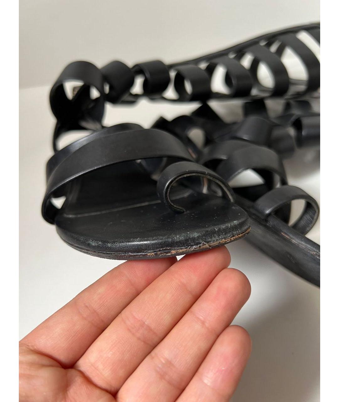 CHANEL Черные кожаные сапоги, фото 3