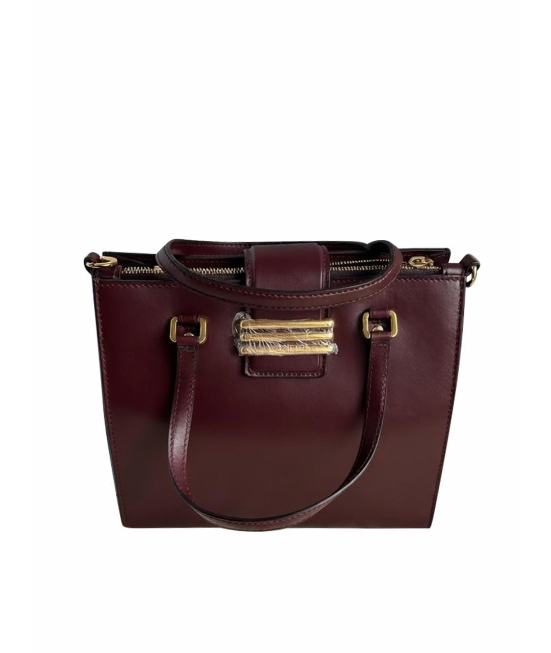 ETRO Бордовая кожаная сумка тоут, фото 1