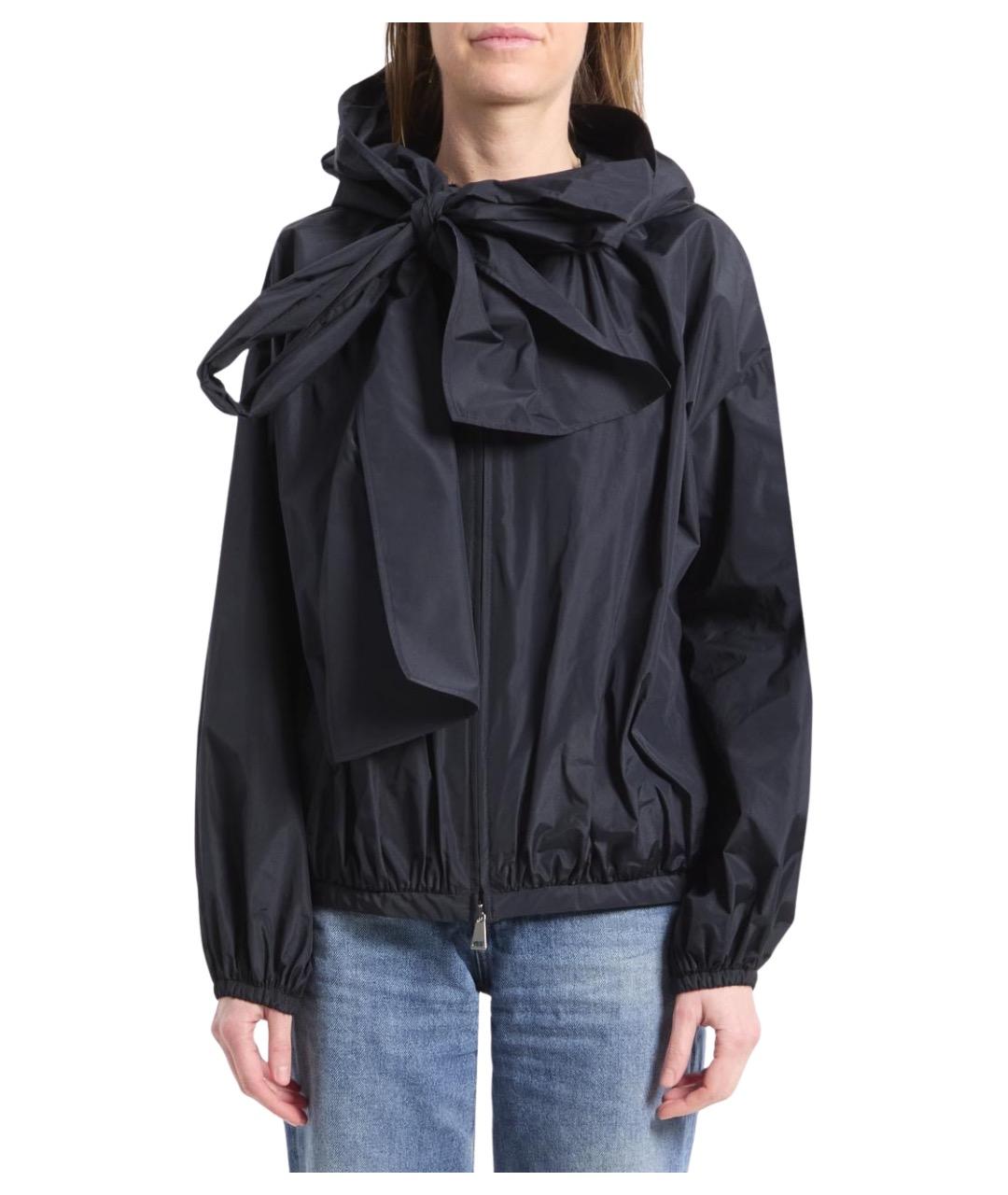 MONCLER Темно-синяя полиэстеровая куртка, фото 4