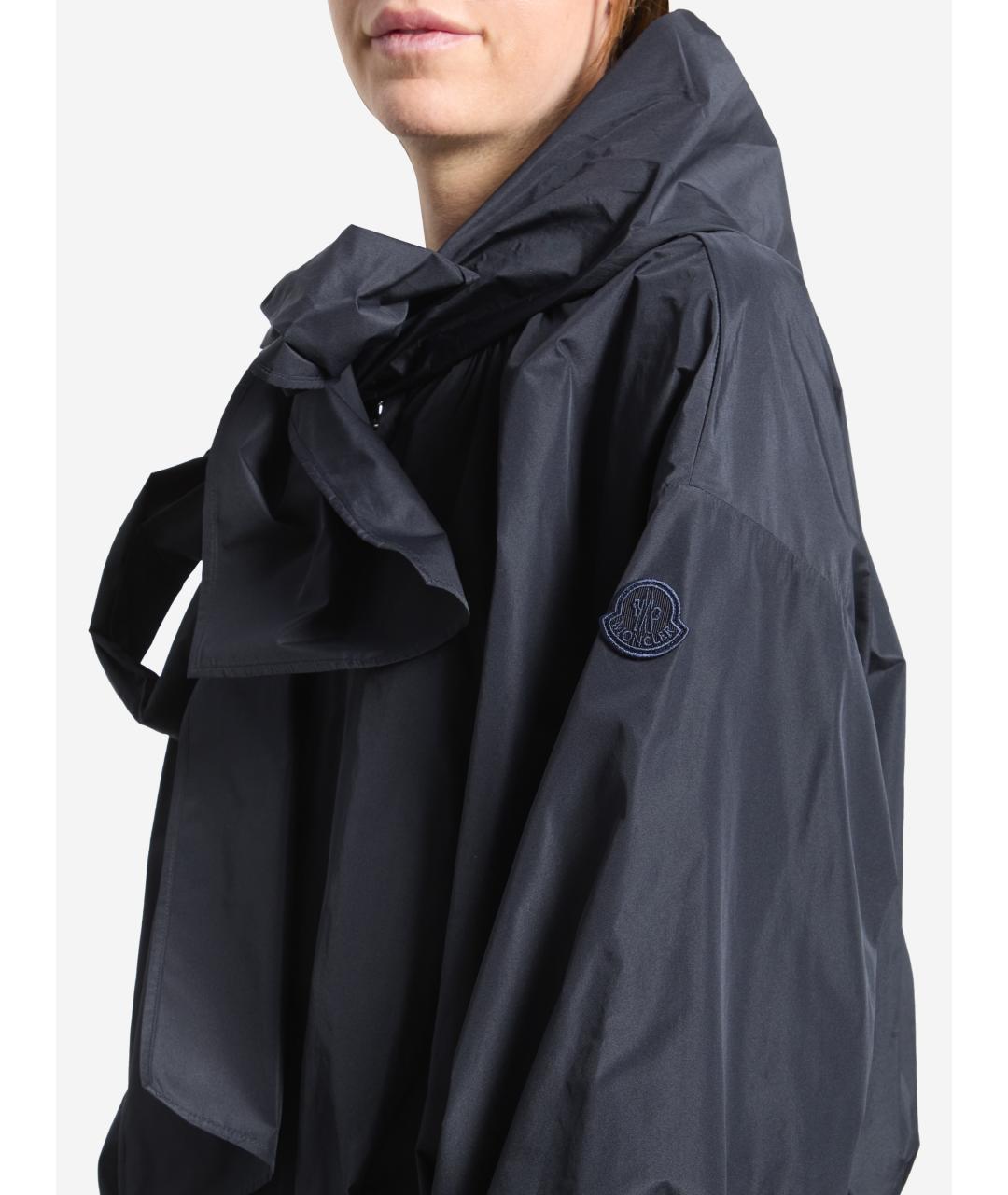 MONCLER Темно-синяя полиэстеровая куртка, фото 3