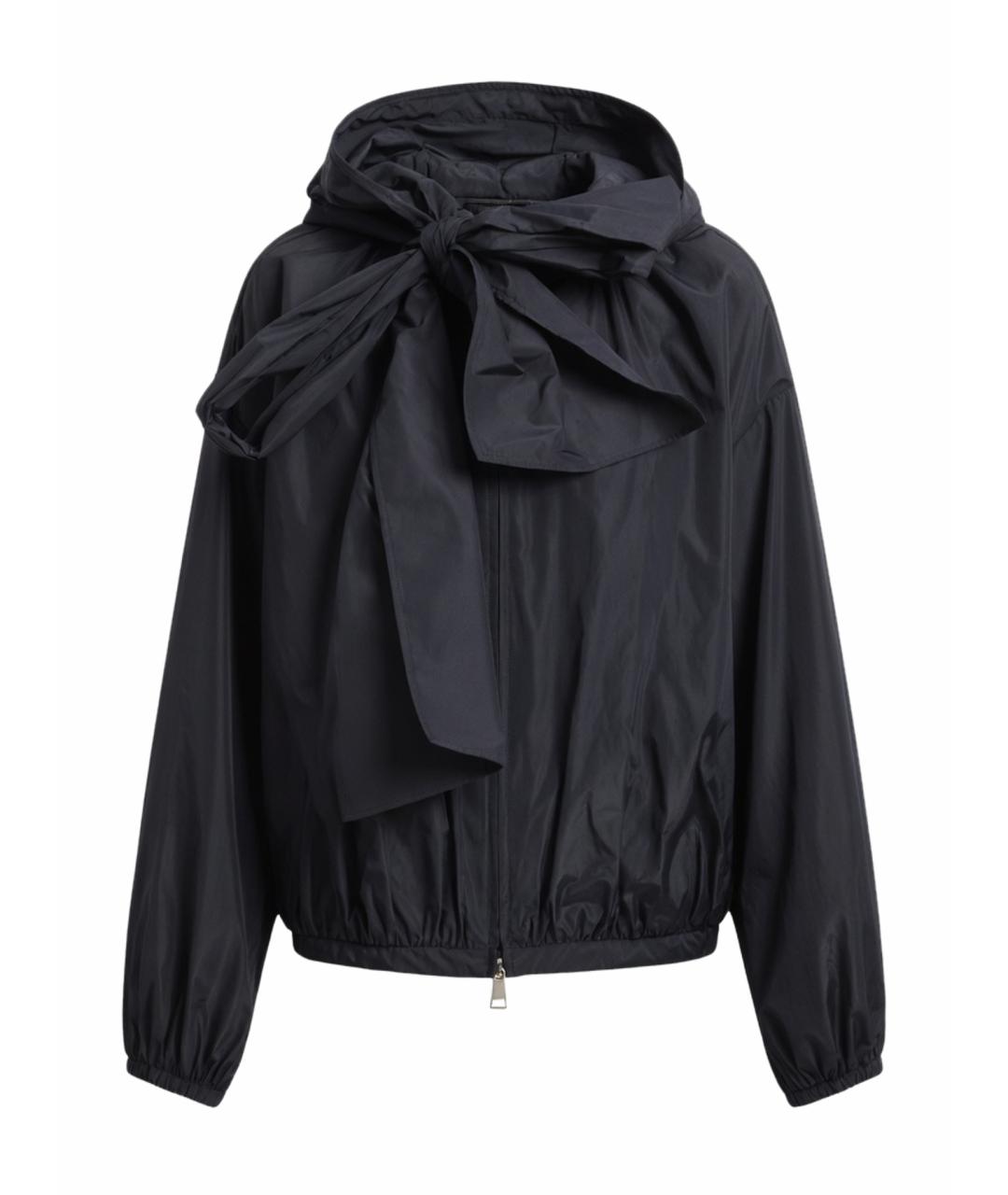 MONCLER Темно-синяя полиэстеровая куртка, фото 1