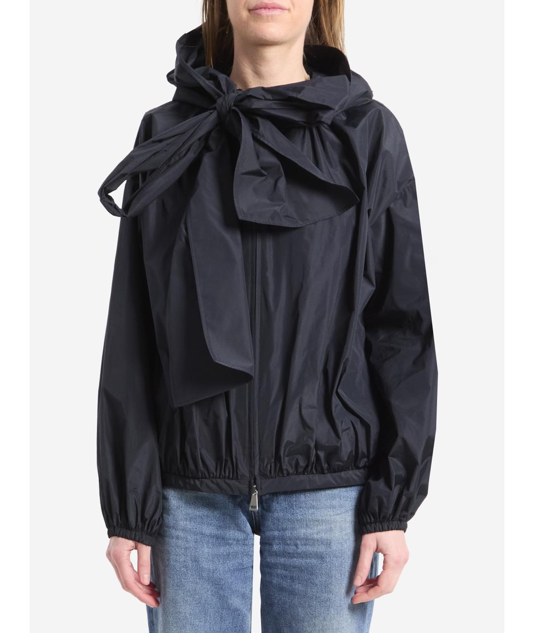 MONCLER Темно-синяя полиэстеровая куртка, фото 5