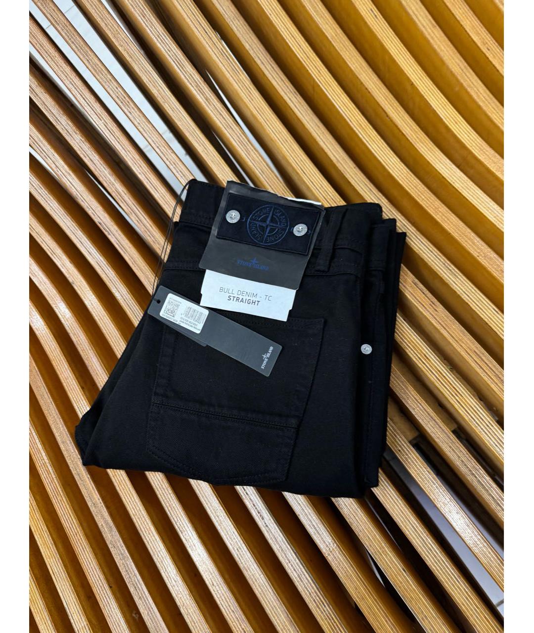 STONE ISLAND Черные прямые джинсы, фото 6