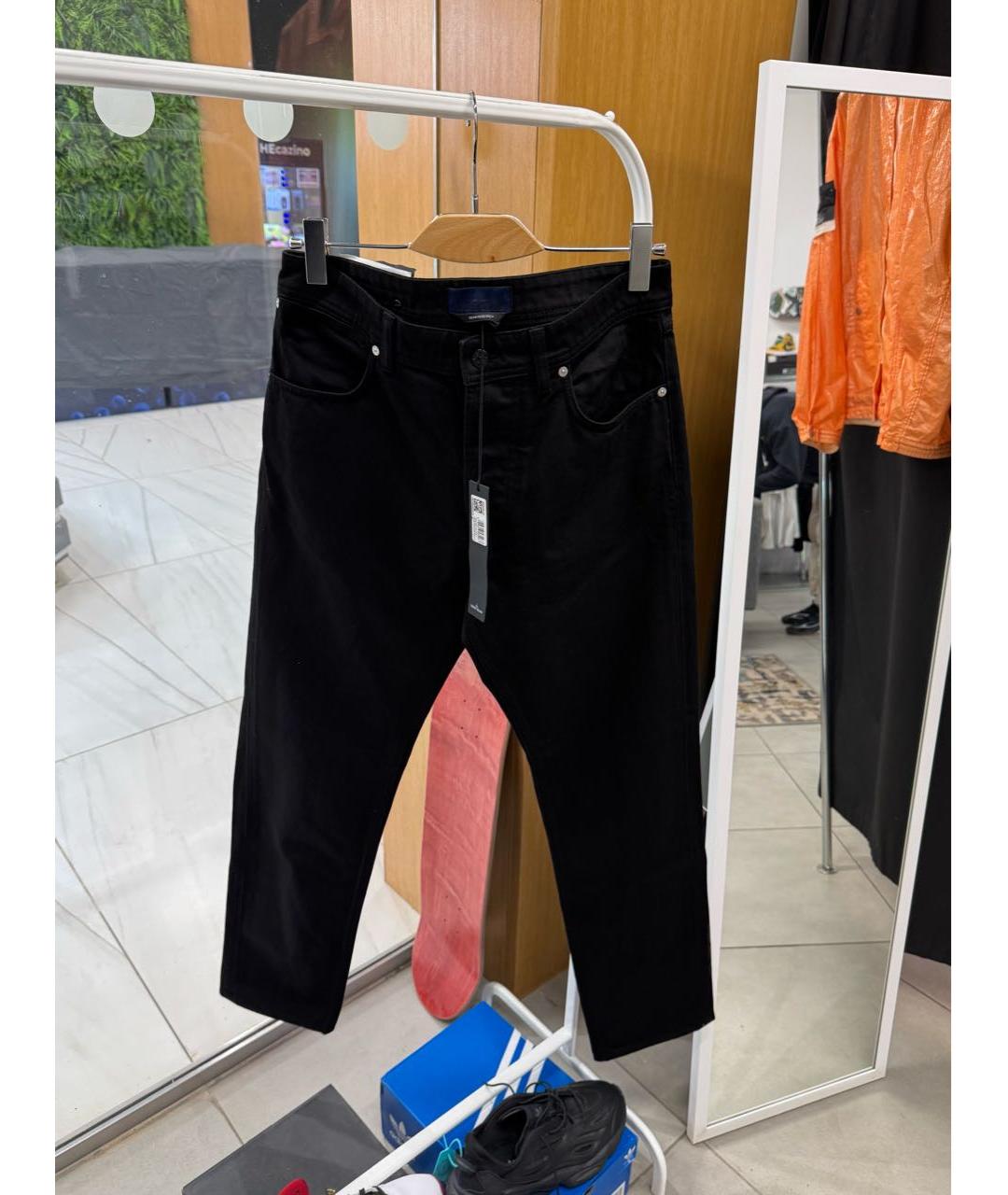 STONE ISLAND Черные прямые джинсы, фото 3