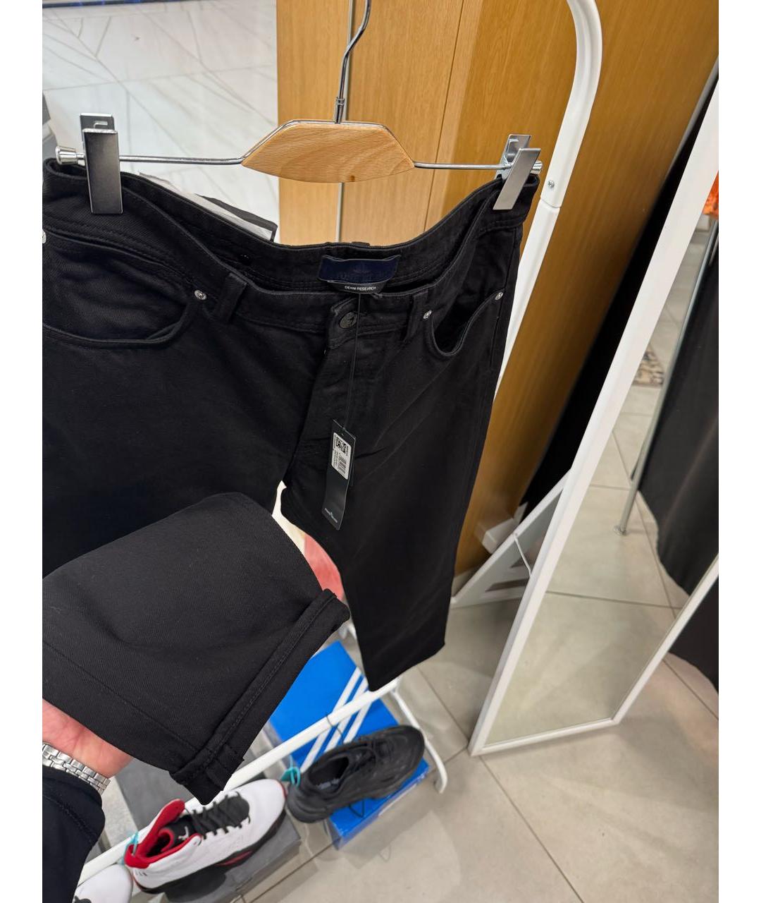 STONE ISLAND Черные прямые джинсы, фото 4