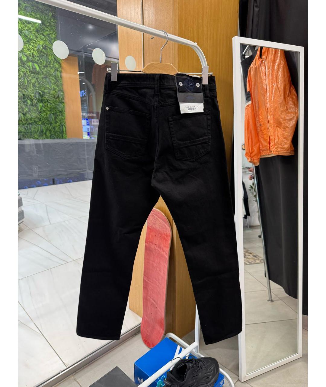 STONE ISLAND Черные прямые джинсы, фото 2