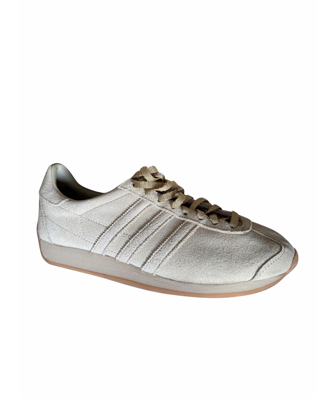 ADIDAS Бежевые замшевые кеды, фото 1