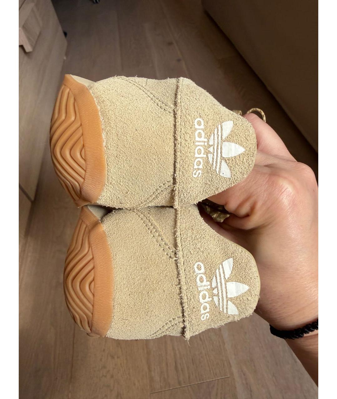 ADIDAS Бежевые замшевые кеды, фото 3