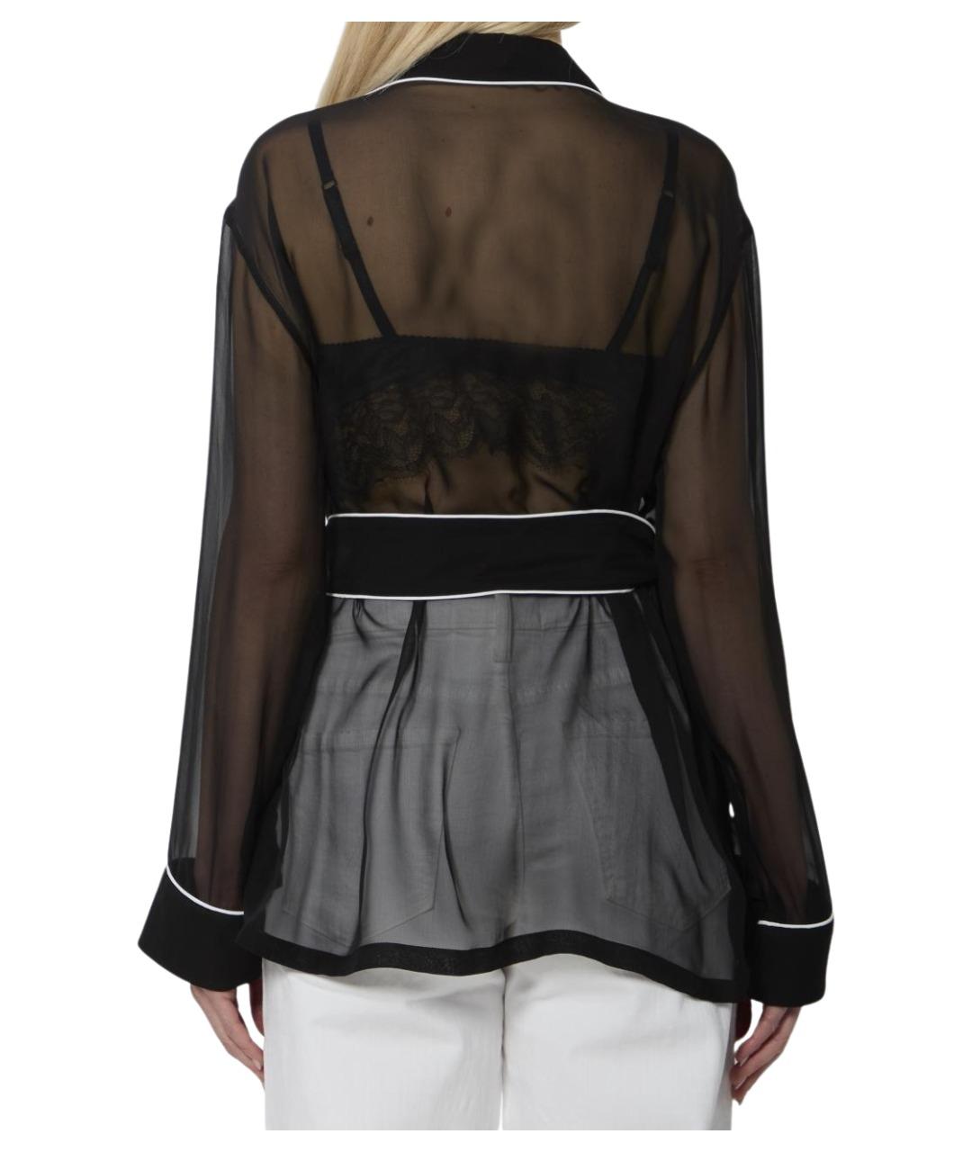 DOLCE&GABBANA Черная шелковая рубашка, фото 4