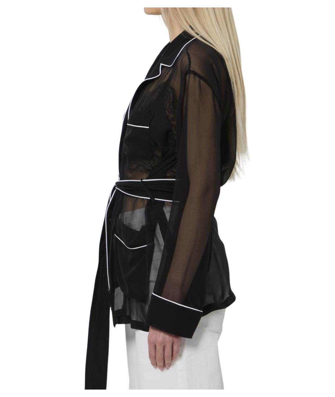 DOLCE&GABBANA Черная шелковая рубашка, фото 3