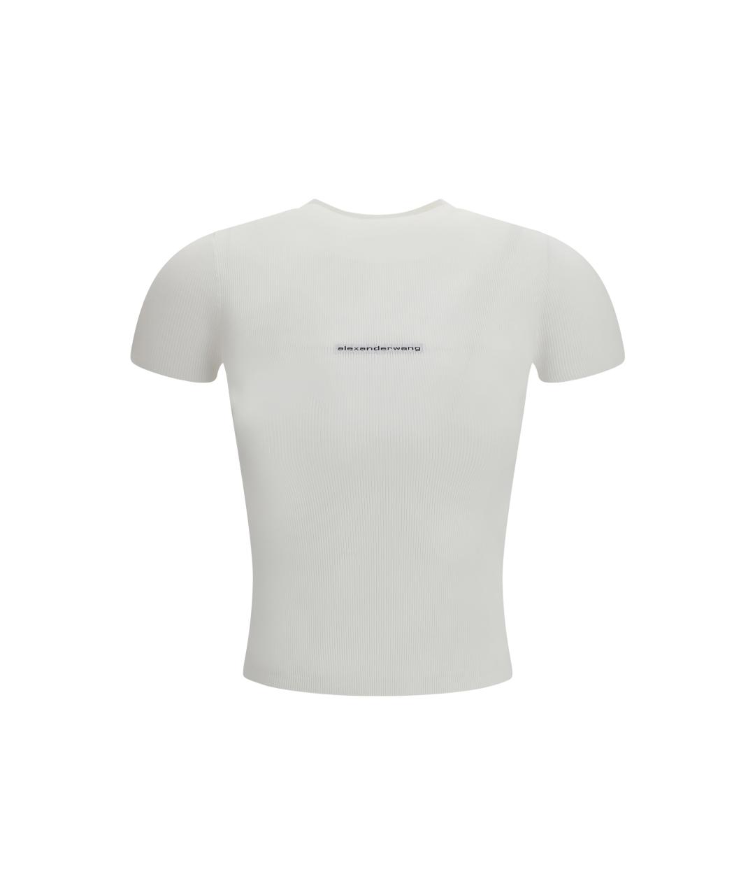 ALEXANDER WANG Белая хлопковая футболка, фото 4
