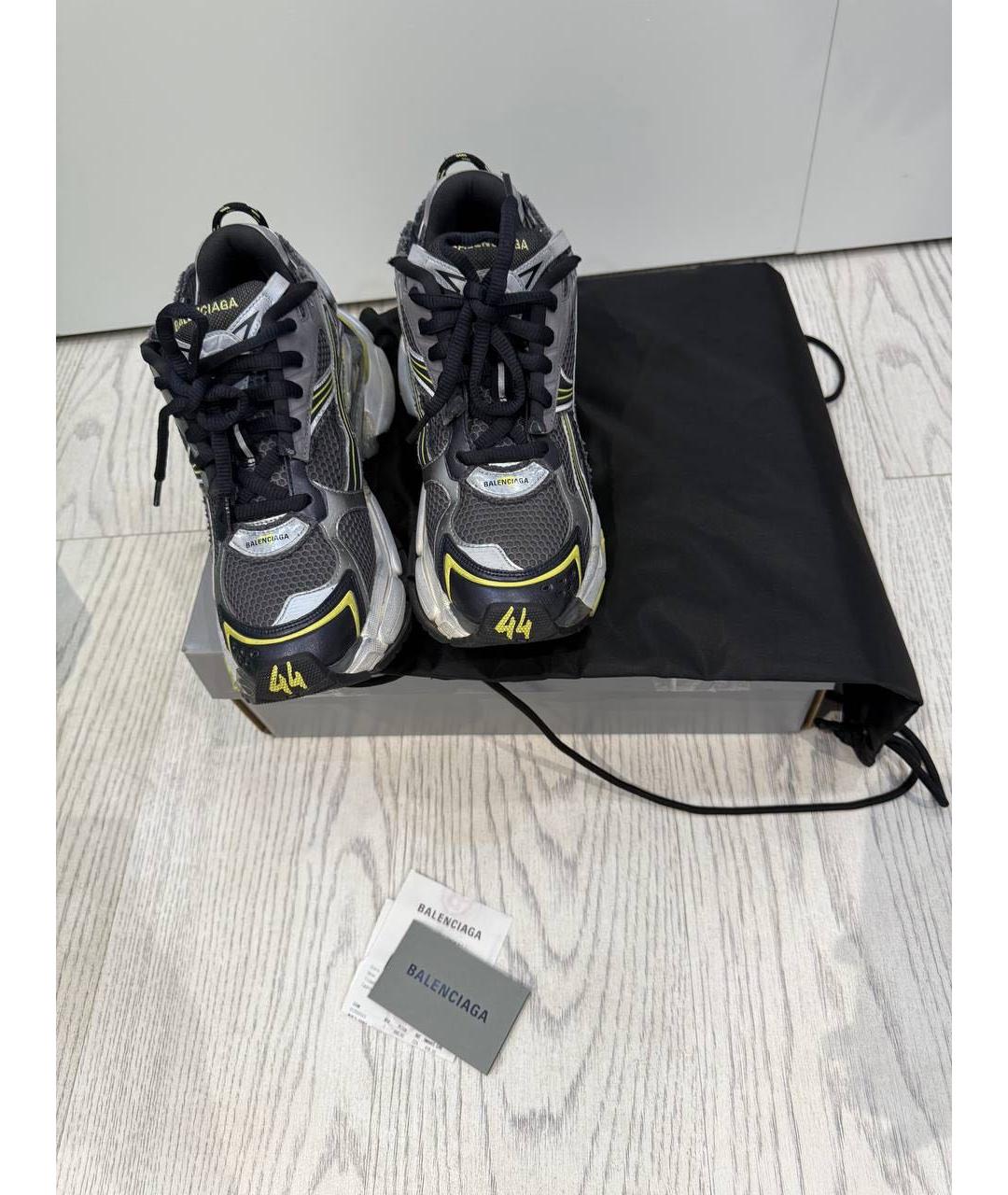 BALENCIAGA Серые низкие кроссовки / кеды, фото 6