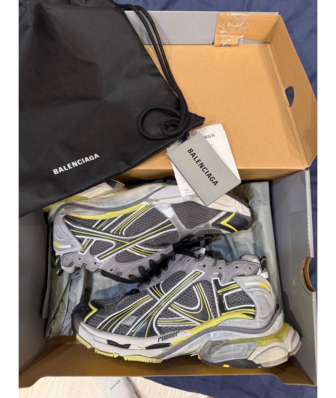 BALENCIAGA Серые низкие кроссовки / кеды, фото 3