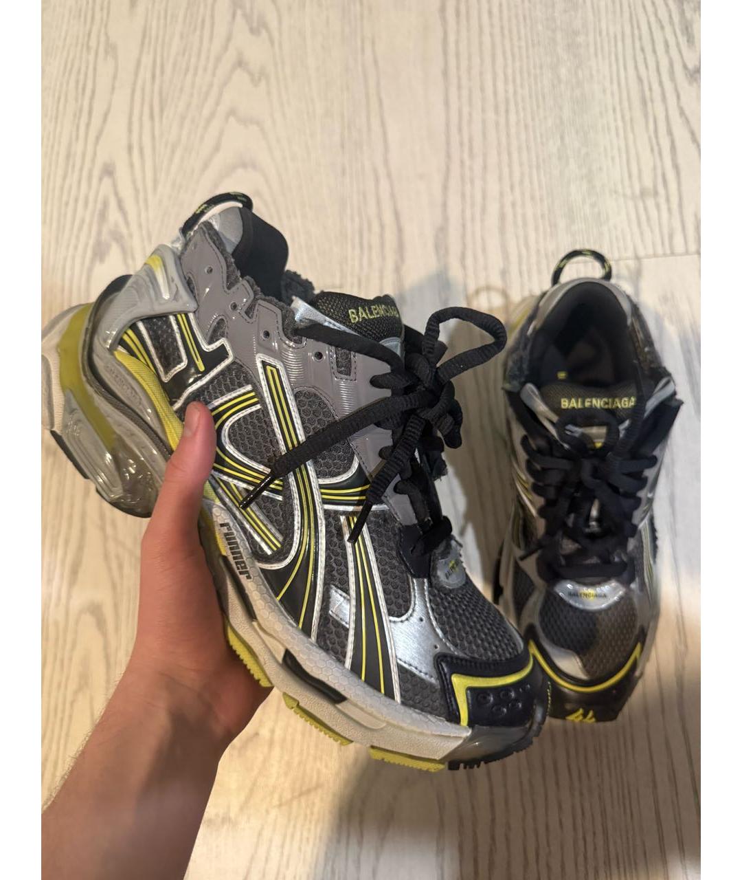 BALENCIAGA Серые низкие кроссовки / кеды, фото 7