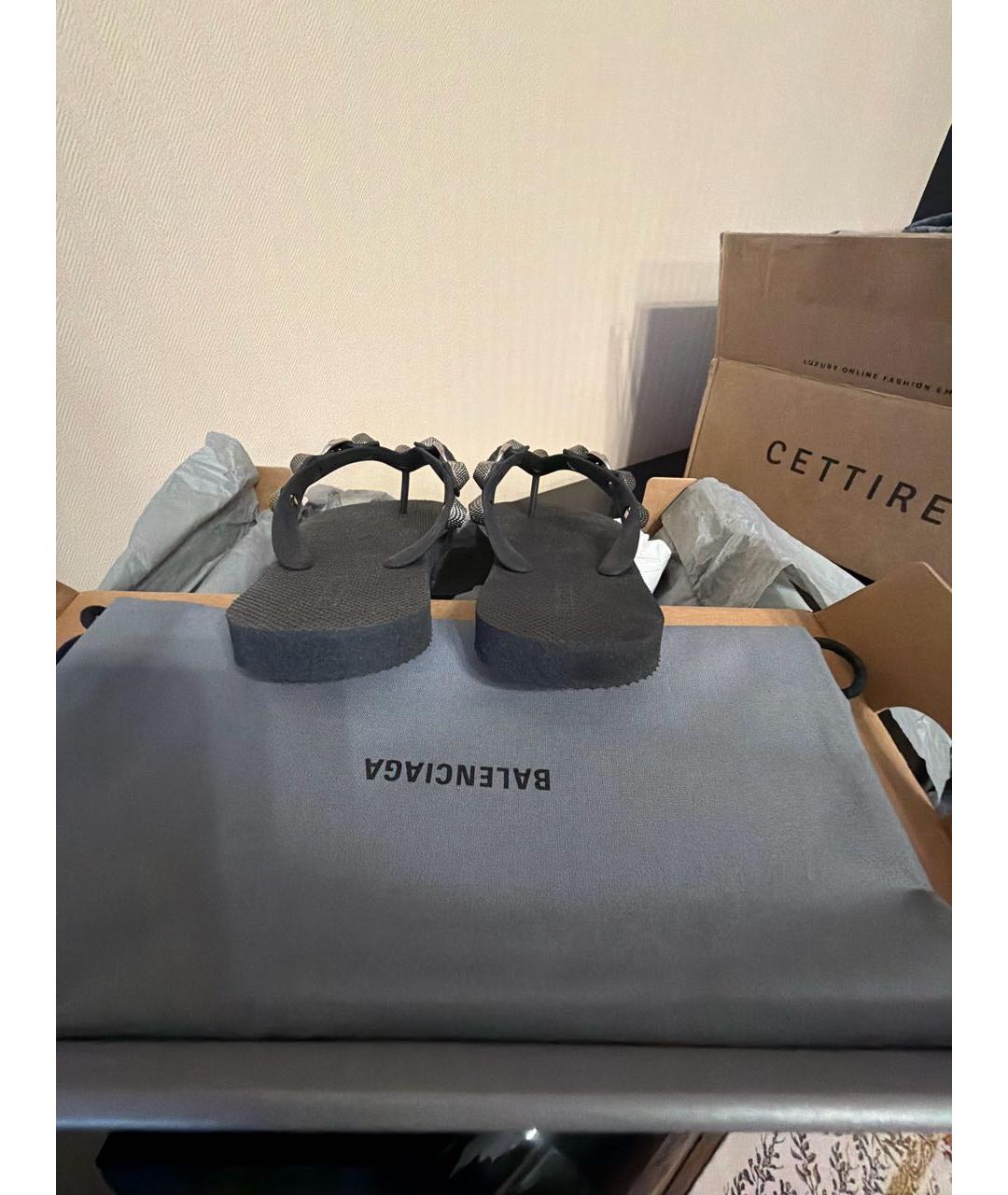 BALENCIAGA Черные шлепанцы, фото 4