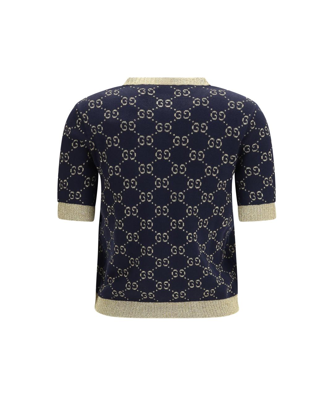 GUCCI Синяя хлопковая футболка, фото 2