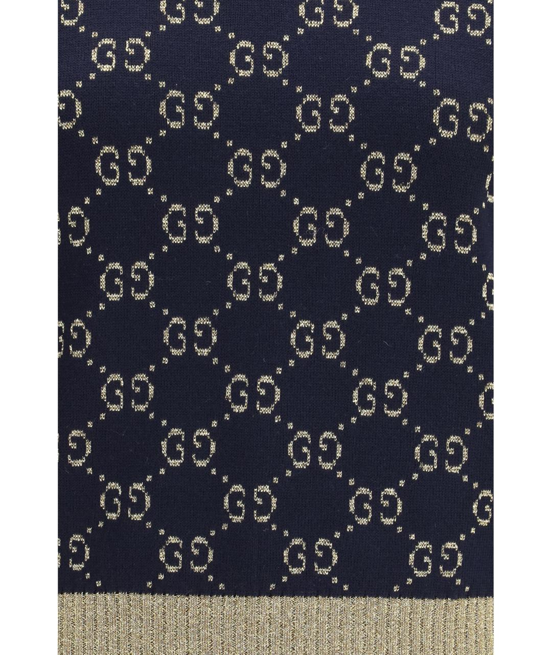 GUCCI Синяя хлопковая футболка, фото 3