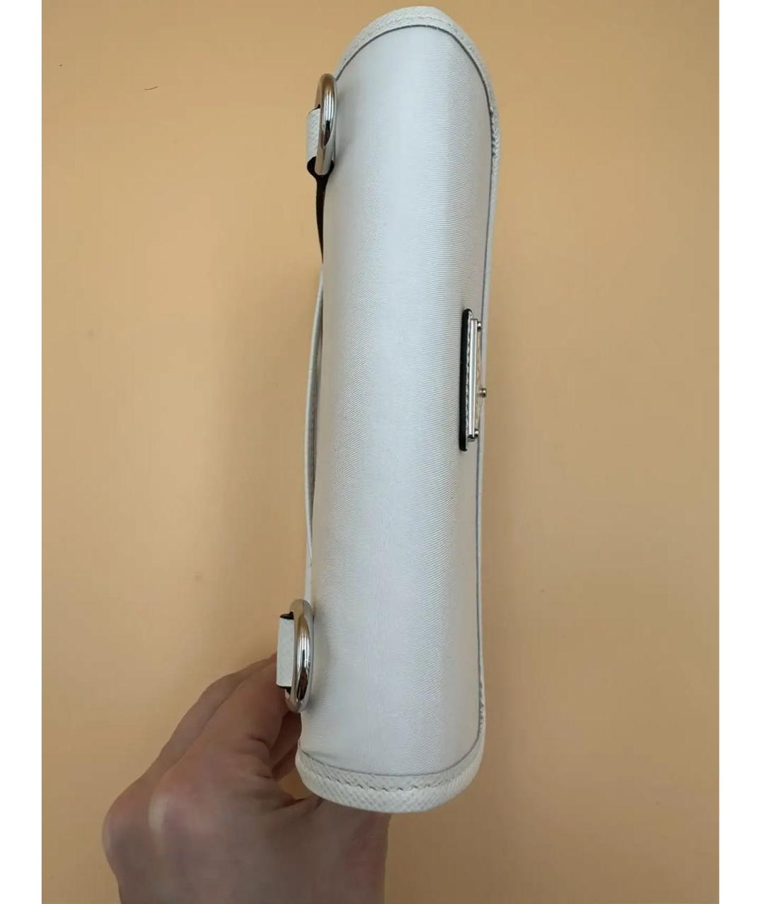PRADA Белая кожаная сумка через плечо, фото 8