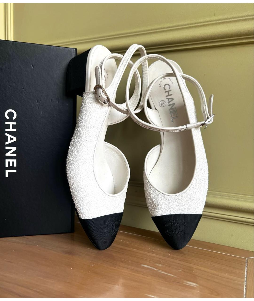 CHANEL Белые балетки, фото 4