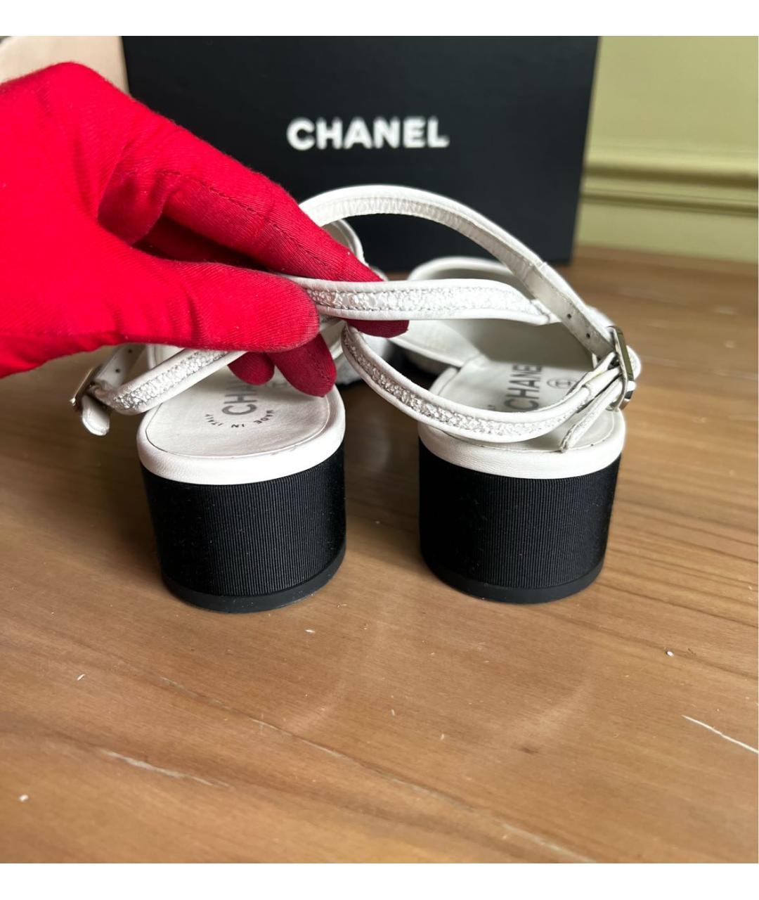 CHANEL Белые балетки, фото 6