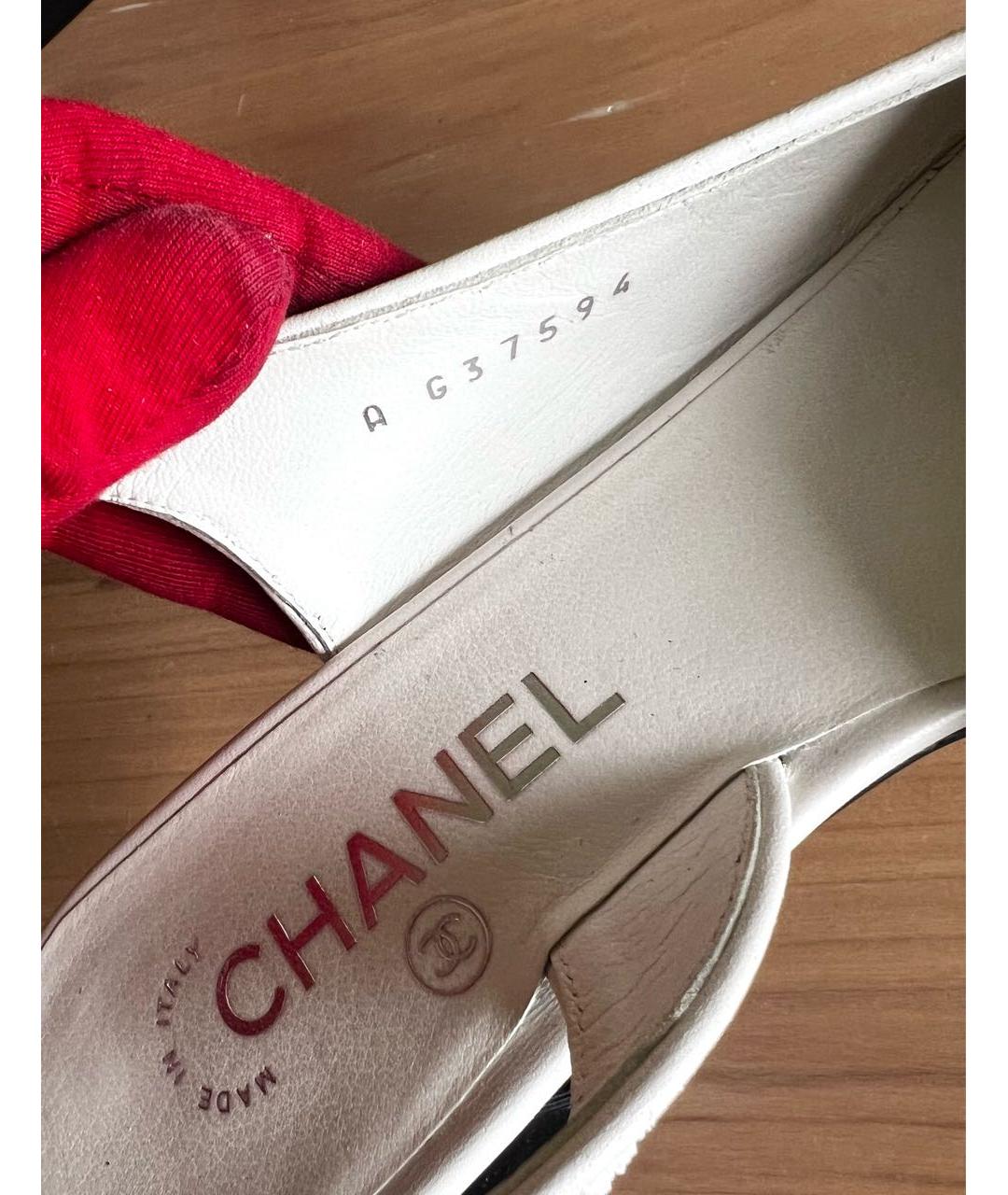 CHANEL Белые балетки, фото 7