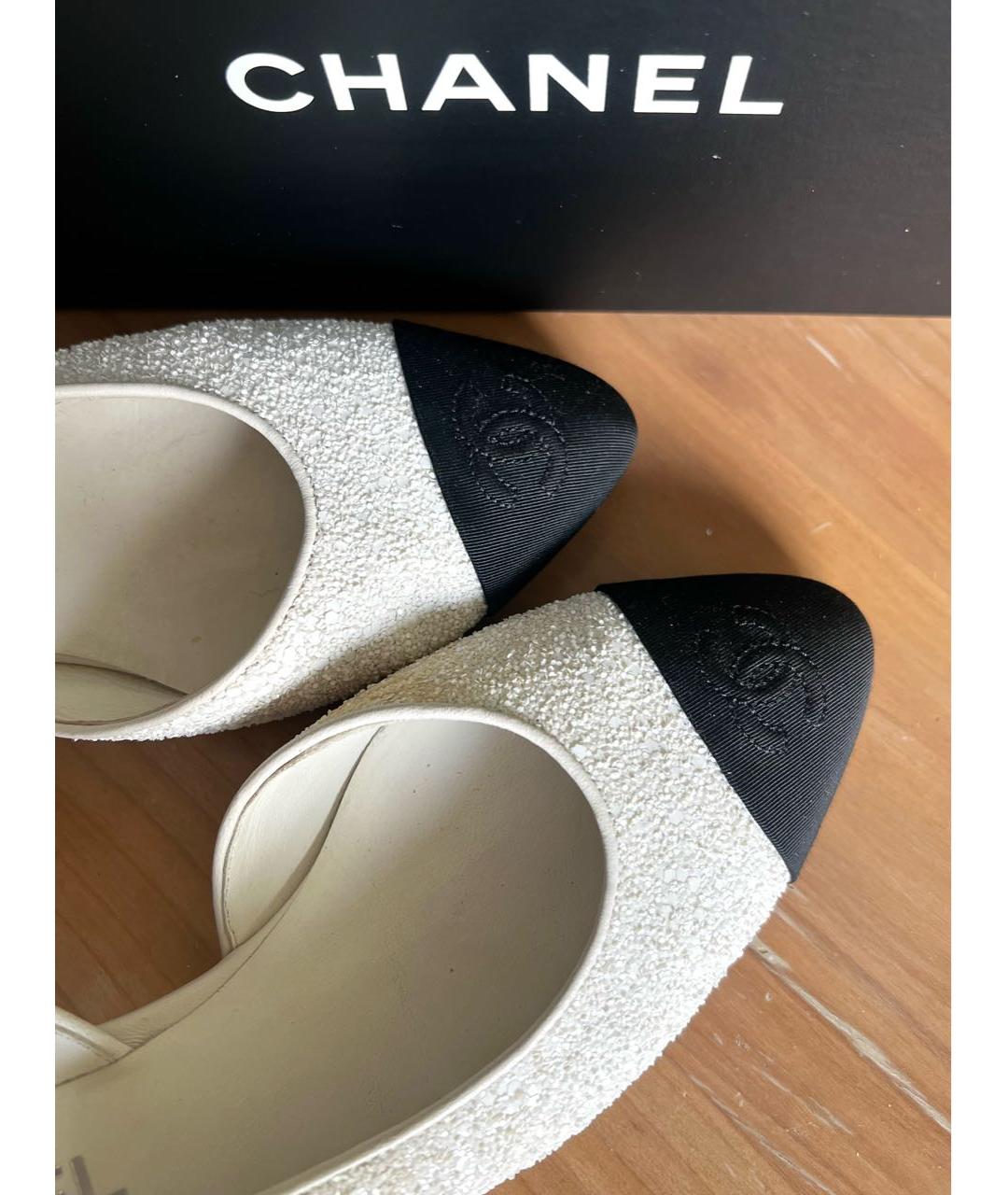 CHANEL Белые балетки, фото 3