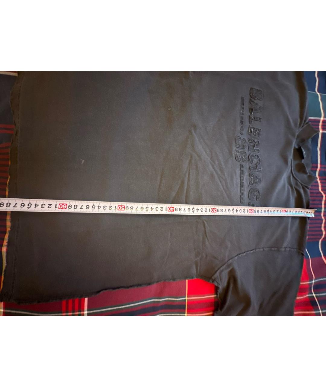 BALENCIAGA Черная хлопковая футболка, фото 6