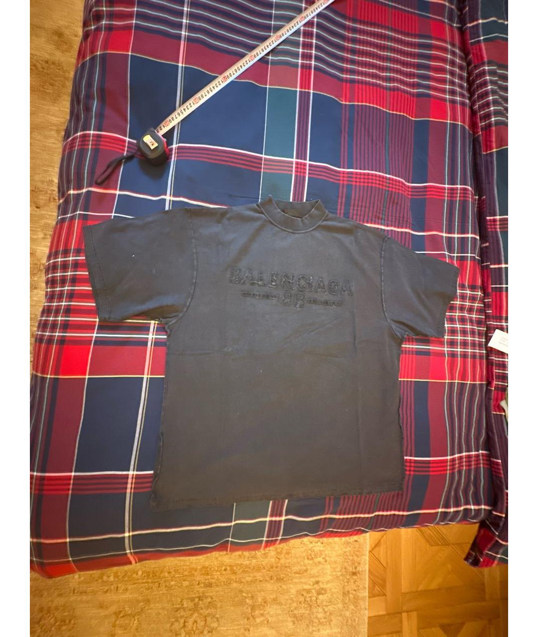 BALENCIAGA Черная хлопковая футболка, фото 9