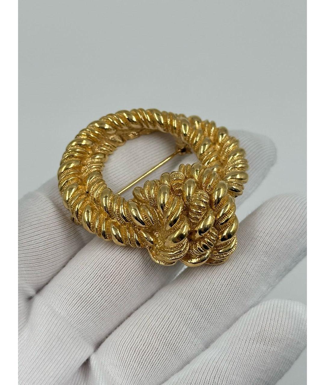 CHRISTIAN DIOR Золотая позолоченная булавка / брошь, фото 3