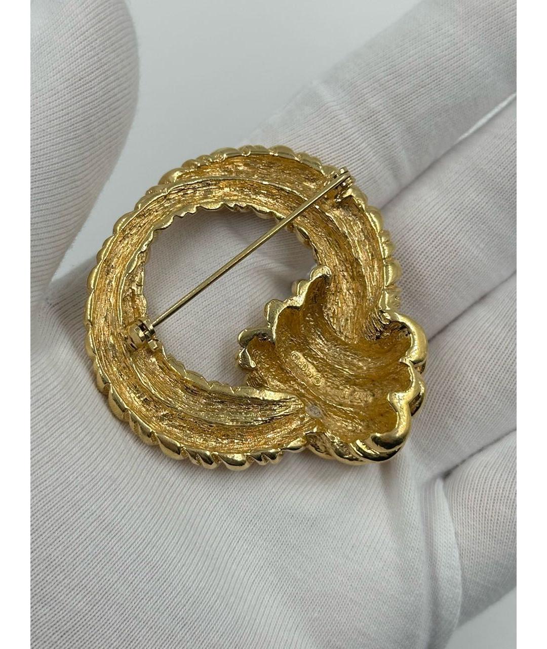 CHRISTIAN DIOR Золотая позолоченная булавка / брошь, фото 5