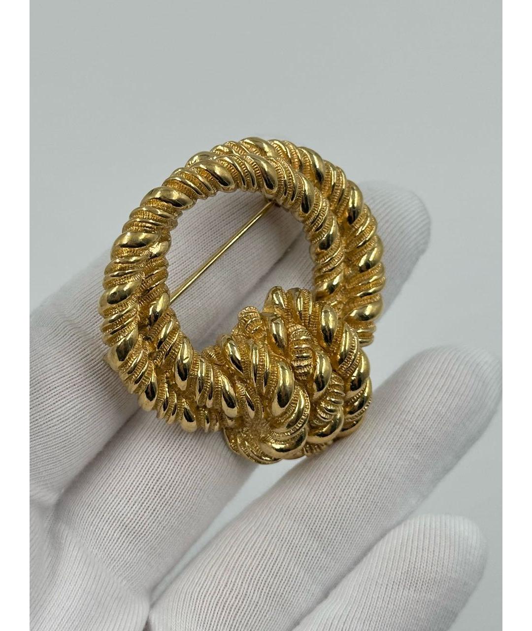 CHRISTIAN DIOR Золотая позолоченная булавка / брошь, фото 4