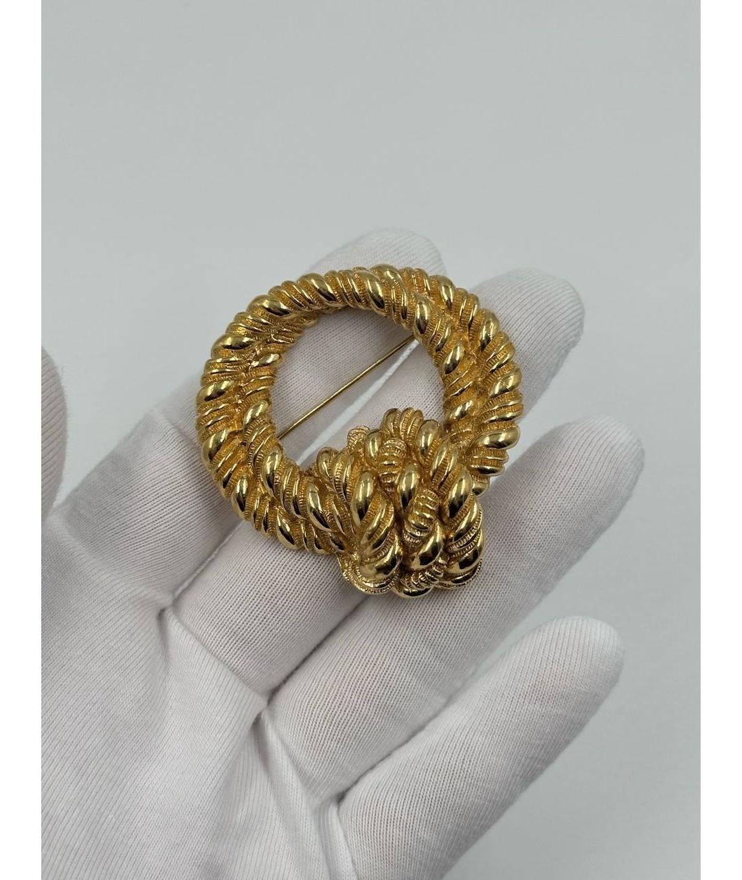 CHRISTIAN DIOR Золотая позолоченная булавка / брошь, фото 2