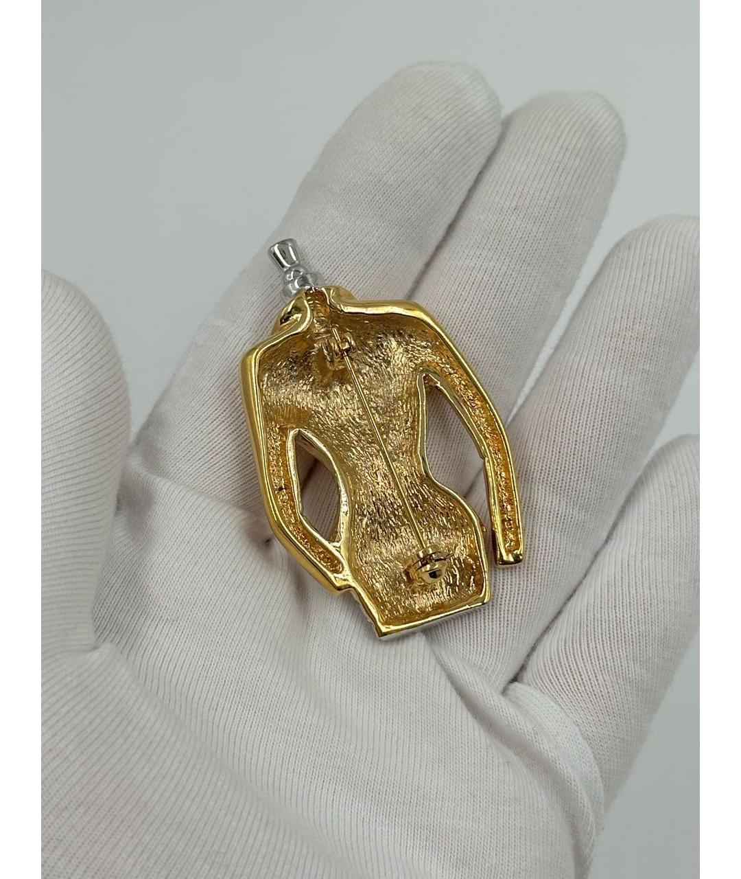 CHRISTIAN DIOR Золотая позолоченная булавка / брошь, фото 5