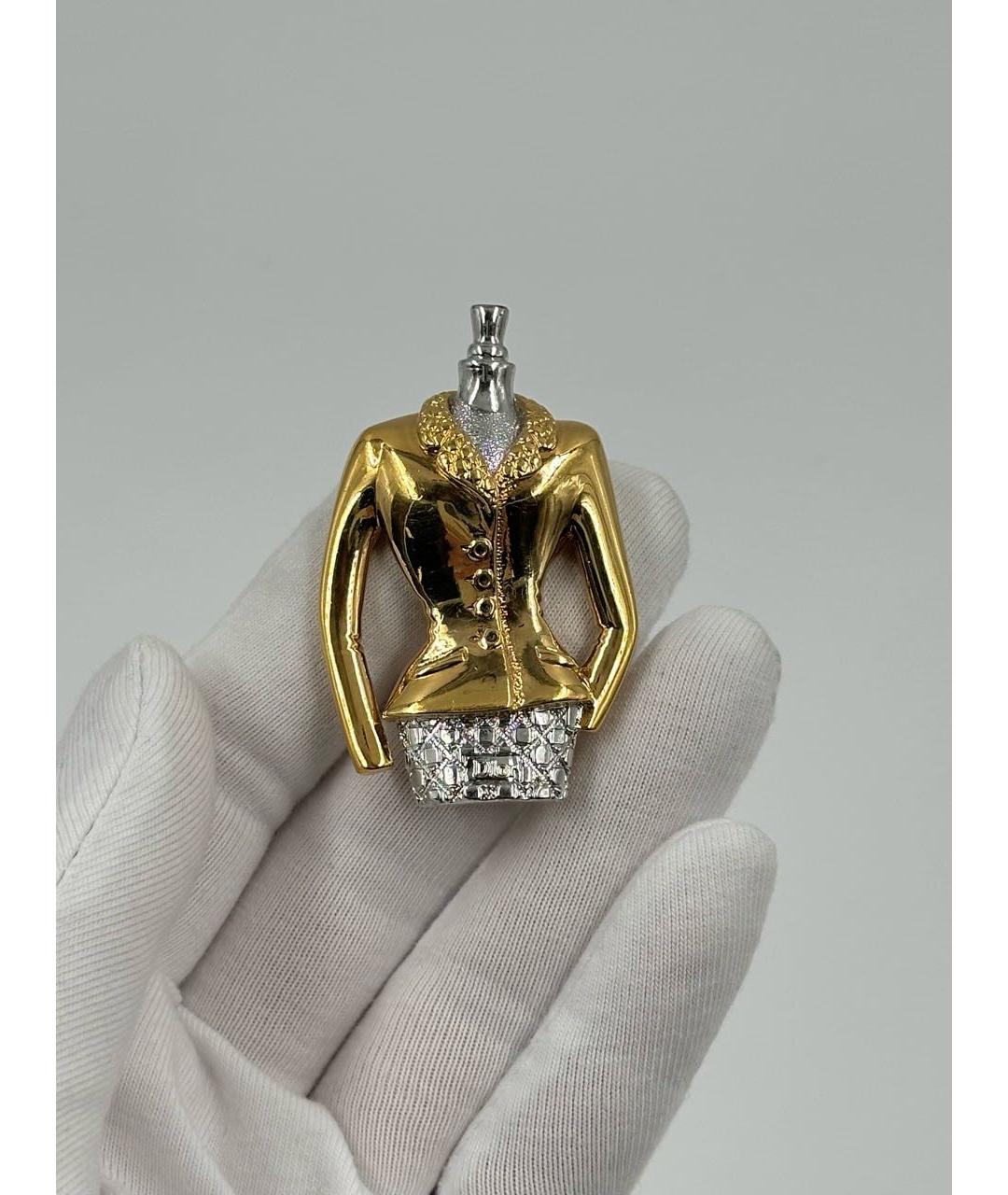 CHRISTIAN DIOR Золотая позолоченная булавка / брошь, фото 2