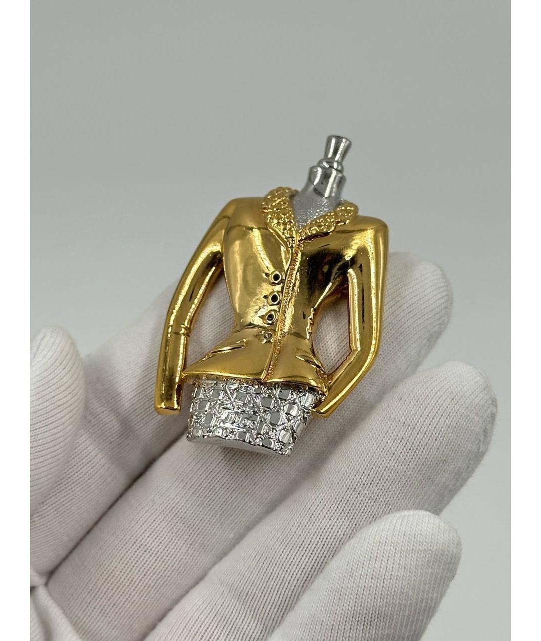 CHRISTIAN DIOR Золотая позолоченная булавка / брошь, фото 3