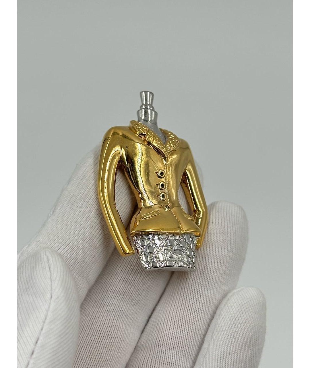 CHRISTIAN DIOR Золотая позолоченная булавка / брошь, фото 4