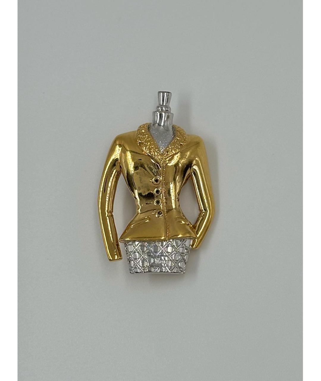 CHRISTIAN DIOR Золотая позолоченная булавка / брошь, фото 6