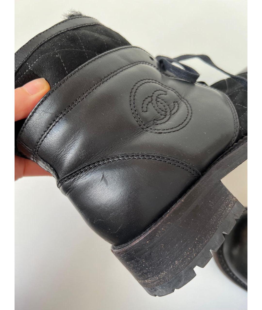 CHANEL Черные ботинки, фото 6