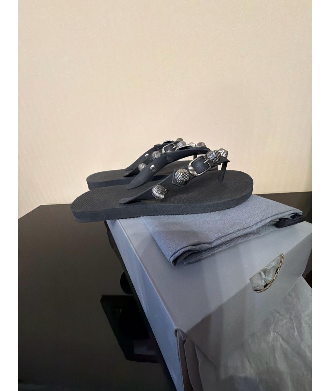 BALENCIAGA Черные шлепанцы, фото 5