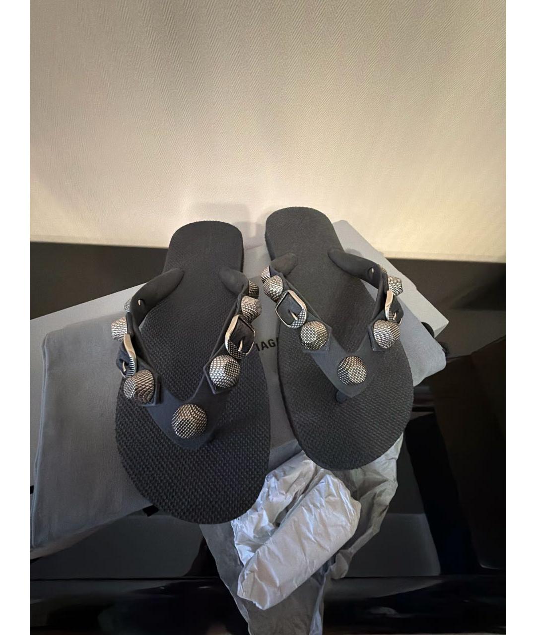 BALENCIAGA Черные шлепанцы, фото 2