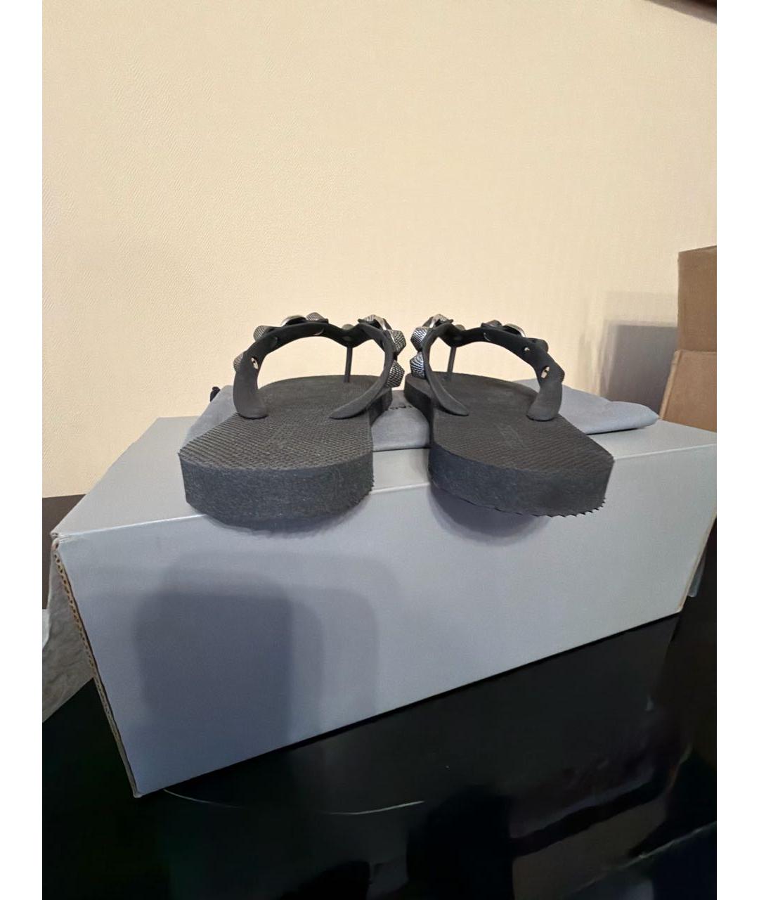 BALENCIAGA Черные шлепанцы, фото 4