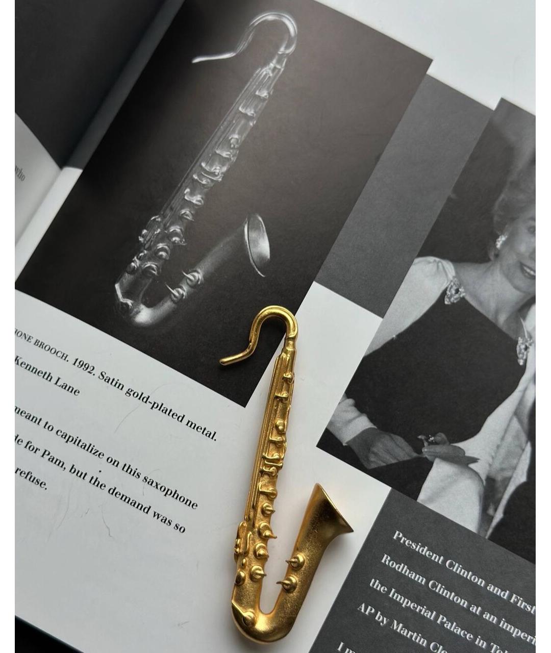 KENNETH JAY LANE Золотая металлическая булавка / брошь, фото 5