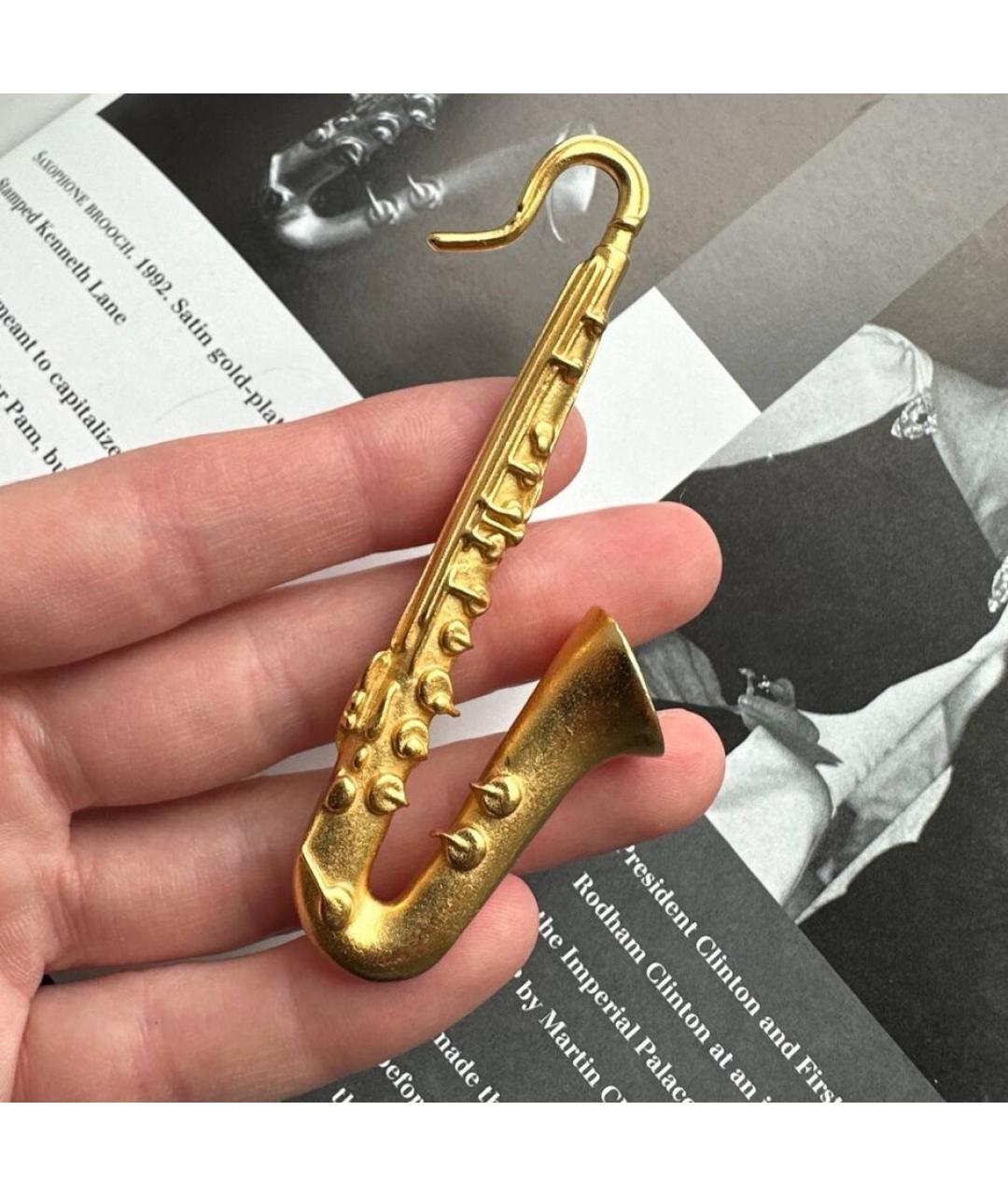 KENNETH JAY LANE Золотая металлическая булавка / брошь, фото 4