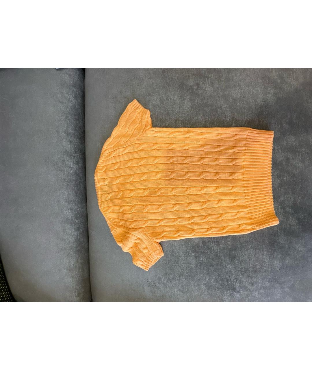 POLO RALPH LAUREN Оранжевый хлопковый джемпер / свитер, фото 2