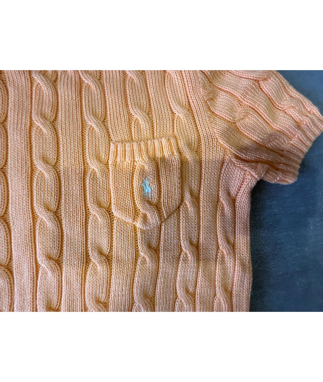 POLO RALPH LAUREN Оранжевый хлопковый джемпер / свитер, фото 4